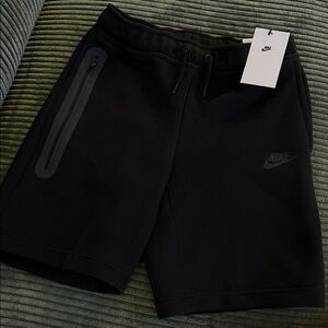 Kids Nike Tech Black Shorts